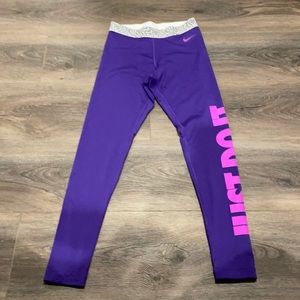 Fleece lined Nike-Pro women’s leggings- Medium